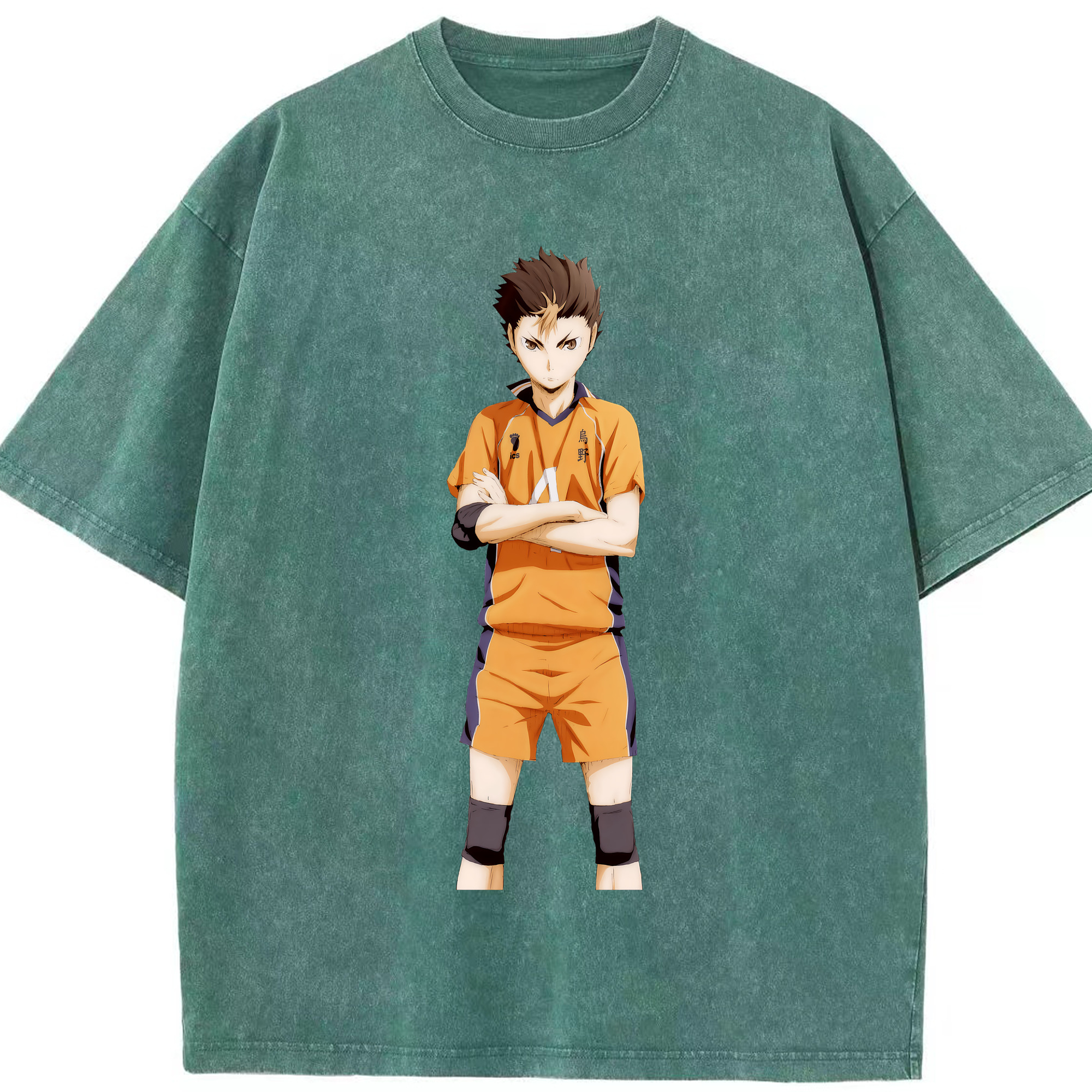 （画像用） ハイキュー!! Haikyu!! 綿100% ヴィンテージ風 半袖Tシャツ（フロントプリント）